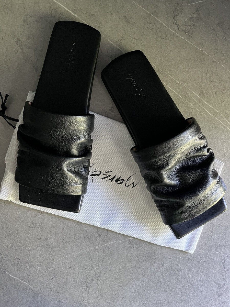 NIB Marsell Leather Tavola Scalzato' Slide Sandal 39.5/9.5