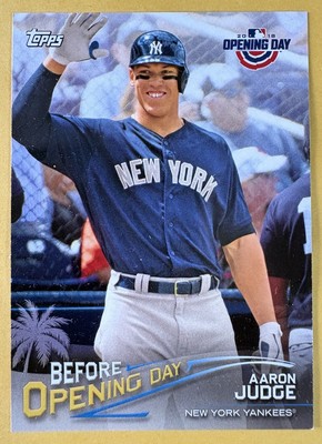 2018 TOPPS OPENING DAY AARON JUDGE 2nd YEAR BEFORE OPENING DAY #BOD-AJ YANKEES