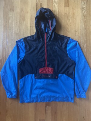 Retro Columbia Flashback Anorak Windbreaker Blue Red Navy Size Medium