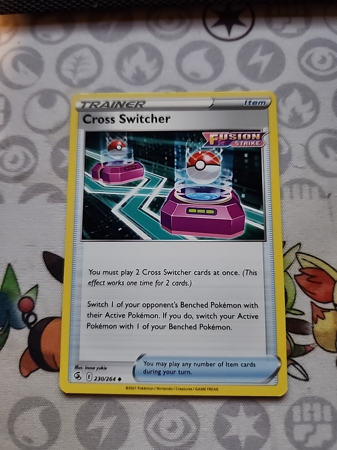 Cross Switcher 230/264 NM Pokemon TCG Card Fusion Strike ENG 2021 Item Uncommon