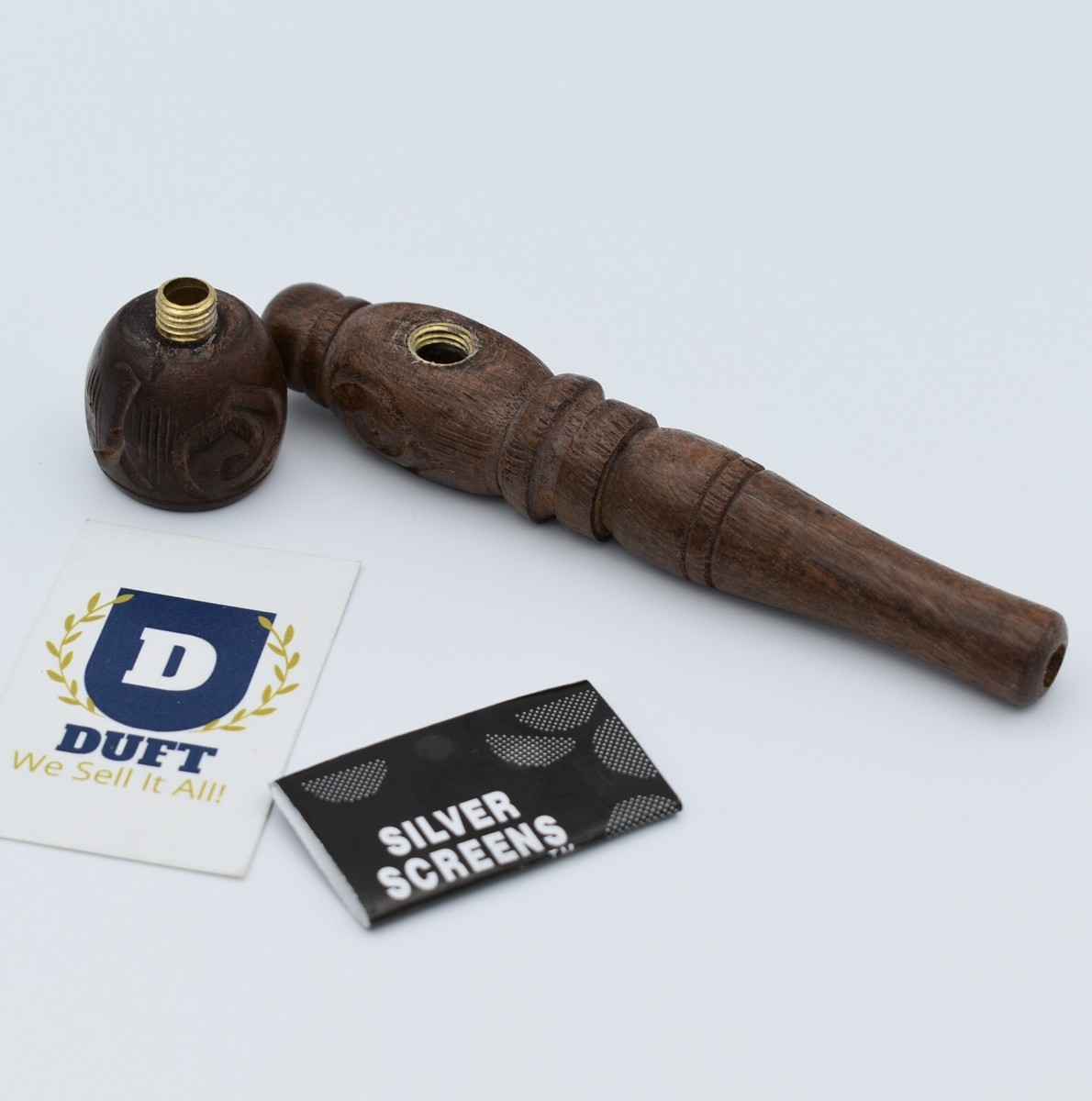 duft tobacco Duft Long Natural Wood Slim Carved Straight Wooden Classic Smoking Tobacco  Pipe