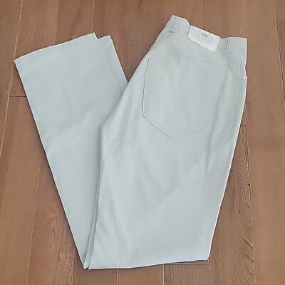 Escada Mint Green Stretch Denim Straight Leg Pants 36 Small (6)