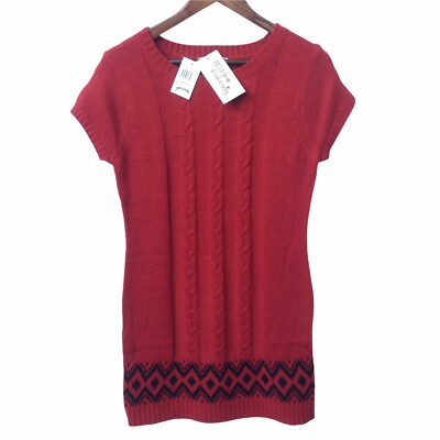 Made For Me To Look Amazing Girls Sweater Dress Sz XL Knit Short-Sleeves NWT