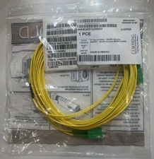 Corning Fiber Optic Cable Assembly Gold 2F SM Zipcord SCAPC Simplex 6 Meter New