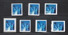 US Scott #3451, 3452, 3453, 3466, 3476, 3477,& 3485 Lady Liberty Set of 7 MNH   