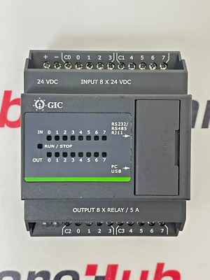 GIC PC10BD16001D1 PL-100 Relay Output Base Module IN 8 x 24 VDC OUT 8 x Relay 5A