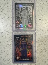 Ronel Blanco 2024 Topps Chrome Update 2-Card Lot Negative + Base Refractor RC