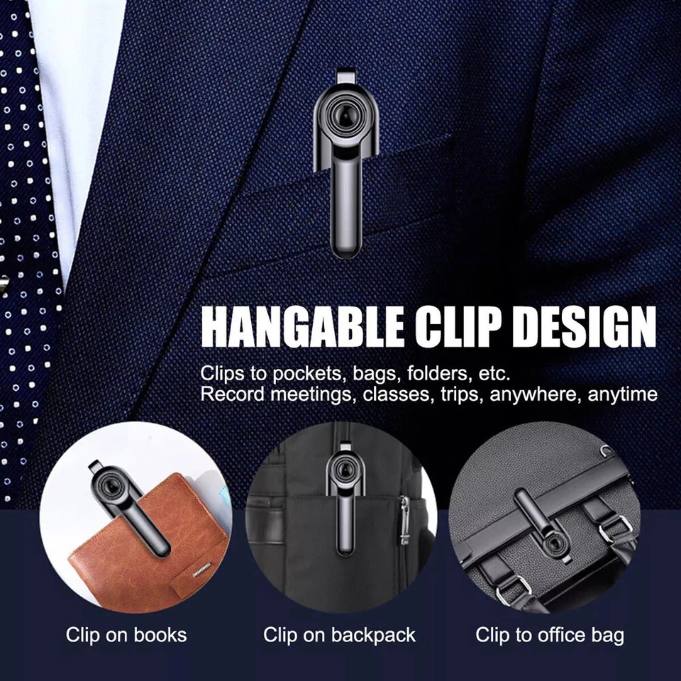 Mini Wearable Necklace Camera Full HD Video Audio Voice Recording Small Recorder - Image 3 of 4