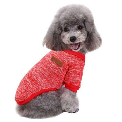 Warm Winter Dog Clothes Soft Fleece Jacket Pet Coat Sweater Puppy Cat Jumper USA