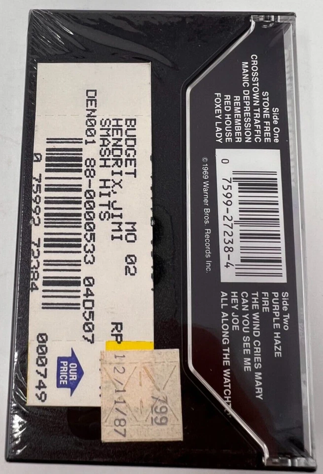 Smash Hits by Jimi Hendrix  (Nov-1989, Reprise) SEALED New Old Stock - Image 2 of 3