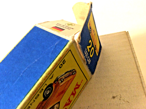 Matchbox by Lesney 1-75 RW n.20c Chevrolet Impala Taxi Cab 1966 con scatola originale E3 - Foto 13 di 14