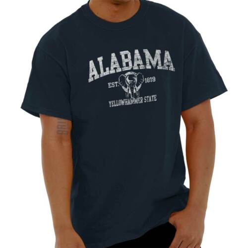 Vintage Alabama Sports Team Pride Urlaub kurzärmeliges Rundhalsausschnitt-T-Shirt für Erwachsene - Bild 1 von 21