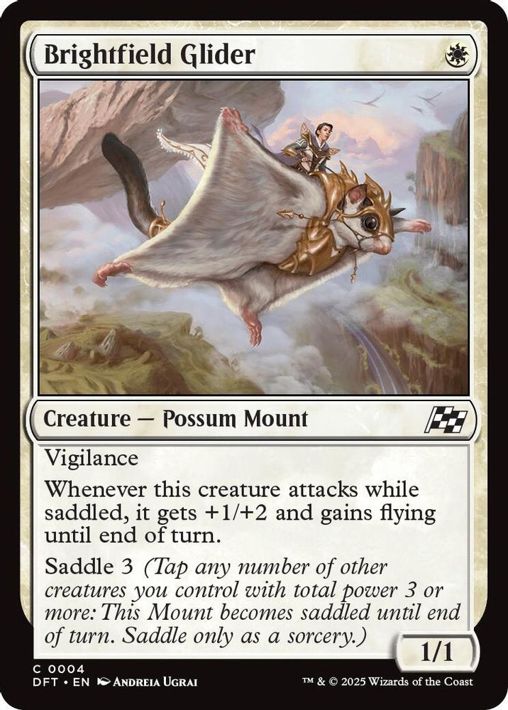2025 Magic: The Gathering Aetherdrift Brightfield Glider (#4, Common, Near Mint)