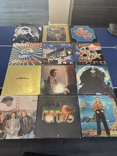 Pop Rock Lot 12 Vinyl Records 70’s 80’s Elton John Bob Dylan Chicago The Kinks