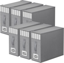 6 Pack Bed Sheet Closet Organizers  Storage,Sturdy Foldable Storage Containers