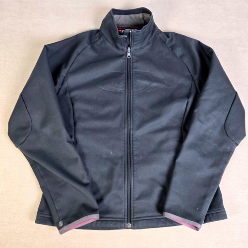 Salomon Black Full Zip Softshell Jacket Performance Outdoor Women Medium