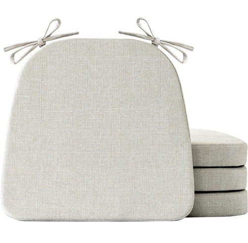 4er Set Esszimmerstuhl Kissen Küche Stuhlhussen Beige 17”x16”x2”