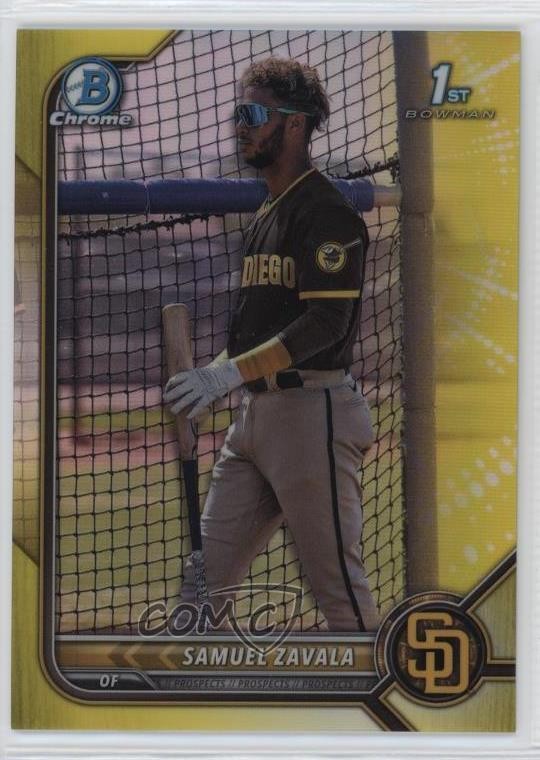 2022 Bowman Chrome Prospects Yellow Refractor 18/75 Samuel Zavala #BCP-203 0w27
