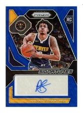 2023-24 Prizm Julian Strawther RC Rookie Signatures Blue Wave Auto Nuggets