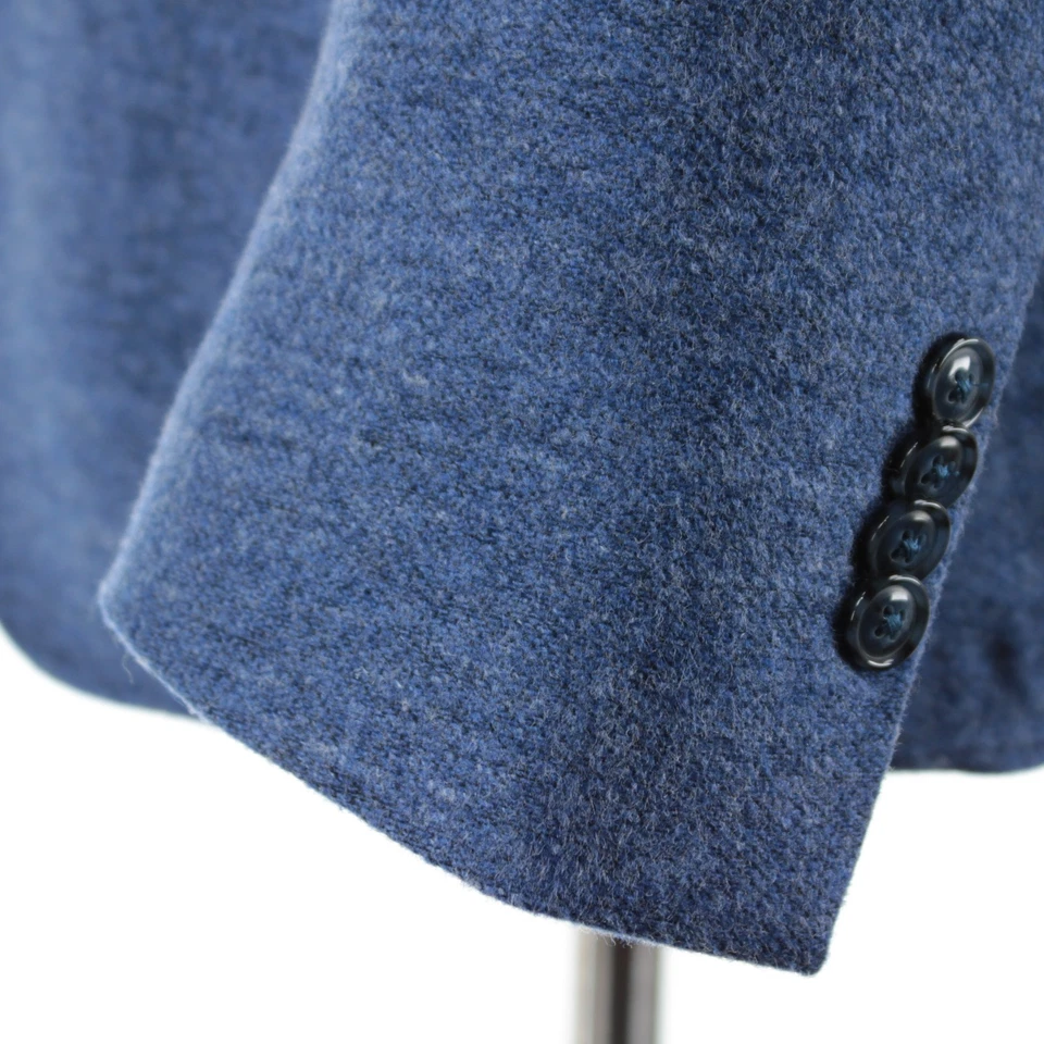 Sartoria Partenopea NWT Wool Blend Sport Coat Size 54R (44R US) In Blue Melange - Image 3 of 4