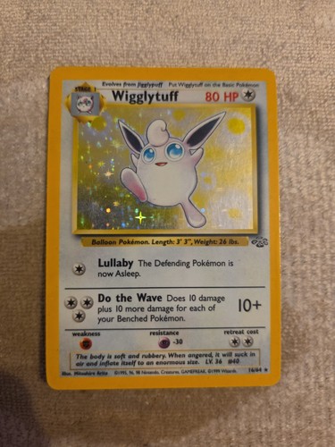 Pokemon TCG Wigglytuff Jungle Holo Rare Card 16/64 - LP 