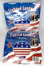 4th Of July Lighted Lantern Set Of 2 Battery Operated Sealed NOS Take One 2006