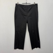 NWT St. John Women Cotton Silk Dress Pants Trouser Size 6 Black D036 -4