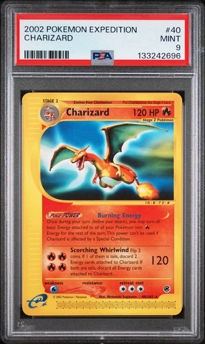2002 POKEMON EXPEDITION #40 CHARIZARD PSA 9