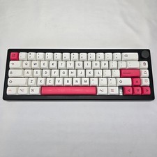 GMK67 Mechanical Keyboard White Keys Black Case - BT Wireless USB All Tested