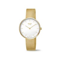 Boccia Titanium Damen Armbanduhr Uhr Titan 3327-10 Milanaiseband Gold