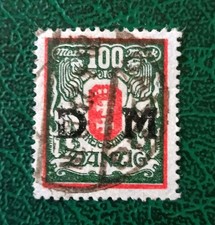 FS Danzig Mi-Nr. 34,Gestempelt, BPP Geprüft Dienstmarke (1922-1924) Rechtzeitig