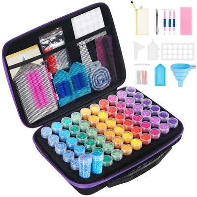 Douorgan Diamond Painting Storage Containers 60 Slots Medium - 60 Jars, Black 