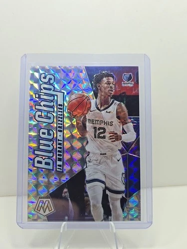 2019-2020 Panini Mosaic Blue Chips Silver Ja Morant #10 Rookie Card RC Grizzlies