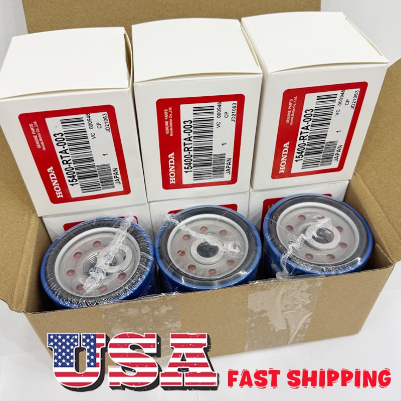 6x for Honda Oil Filters AND Gaskets MADE IN JAPAN 15400-RTA-003 JDM