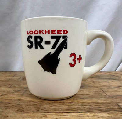 Vintage (Early 80s) Lockheed ''Skunk Works'' SR-71 ''Blackbird'' Mach 3+ Mug