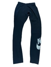 Nike Leggings Women  s Size Small Silver Logo Cotton Blend X55