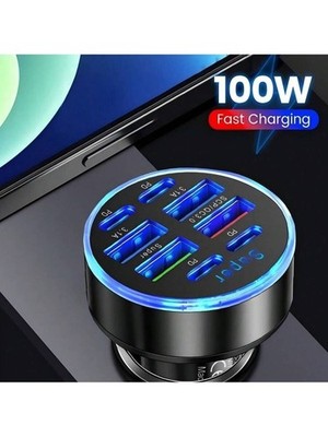 100W Multi-Port Car Charger   8-Port Fast Charging Hub (USB + USB-C PD)
