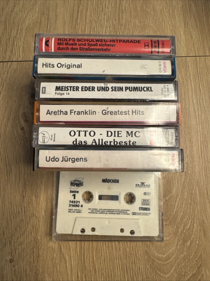 Diverse MC - 7 Stück - Aretha Franklin, Udo Jürgens, Otto - BMG, Amiga - DDR