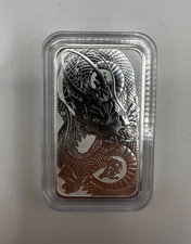 2021 Australian Perth Mint 1oz Silver Dragon Bar .9999 Fine Silver SIGMA TESTED 95.00 per troy oz