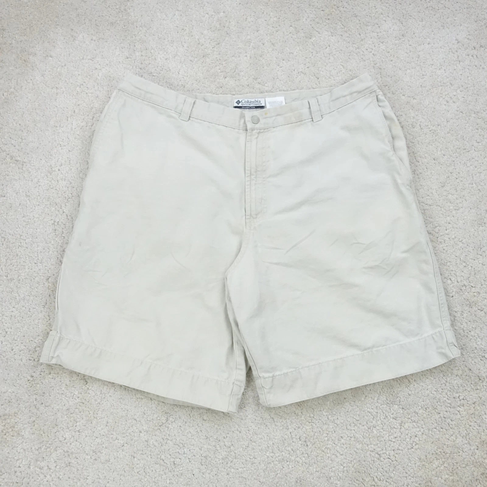 Columbia Cargo Shorts Men 40 Beige Hiking Outdoor Gorpcore Utility Cotton Y2K