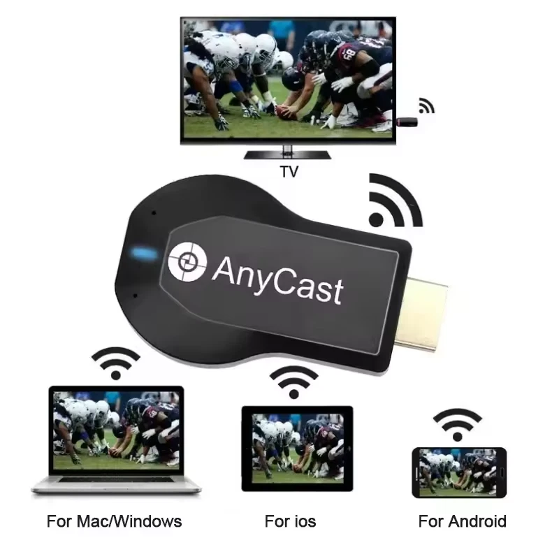 4K WiFi HDMI Anycast Miracast Airplay TV Wireless Display DLNA Dongle Adapter - Image 4 of 4