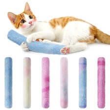 6Pcs Cat Kicker Toys with Sound Paper- Kitty Kick Sticks Soft Plush Cat Chew ...