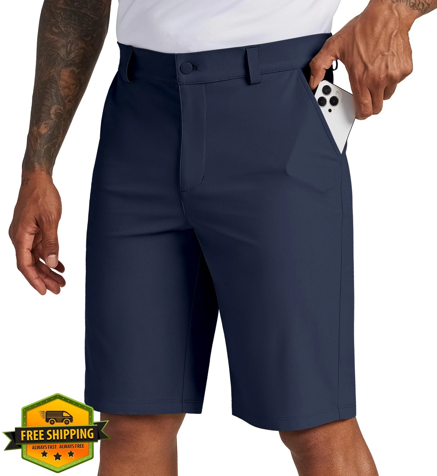 Willit Men's Golf Shorts 7/9/11'' Stretch Quick Dry Casual Pockets