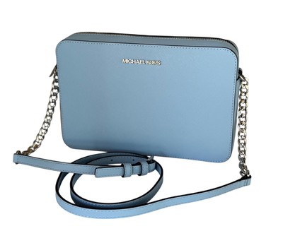 MICHAEL KORS JET SET ITEM EAST WEST SHOULDER CROSSBODY BAG LIGHT SKY
