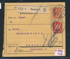 115878) Parcel Card 1924 from Chemnitz 3, MiF