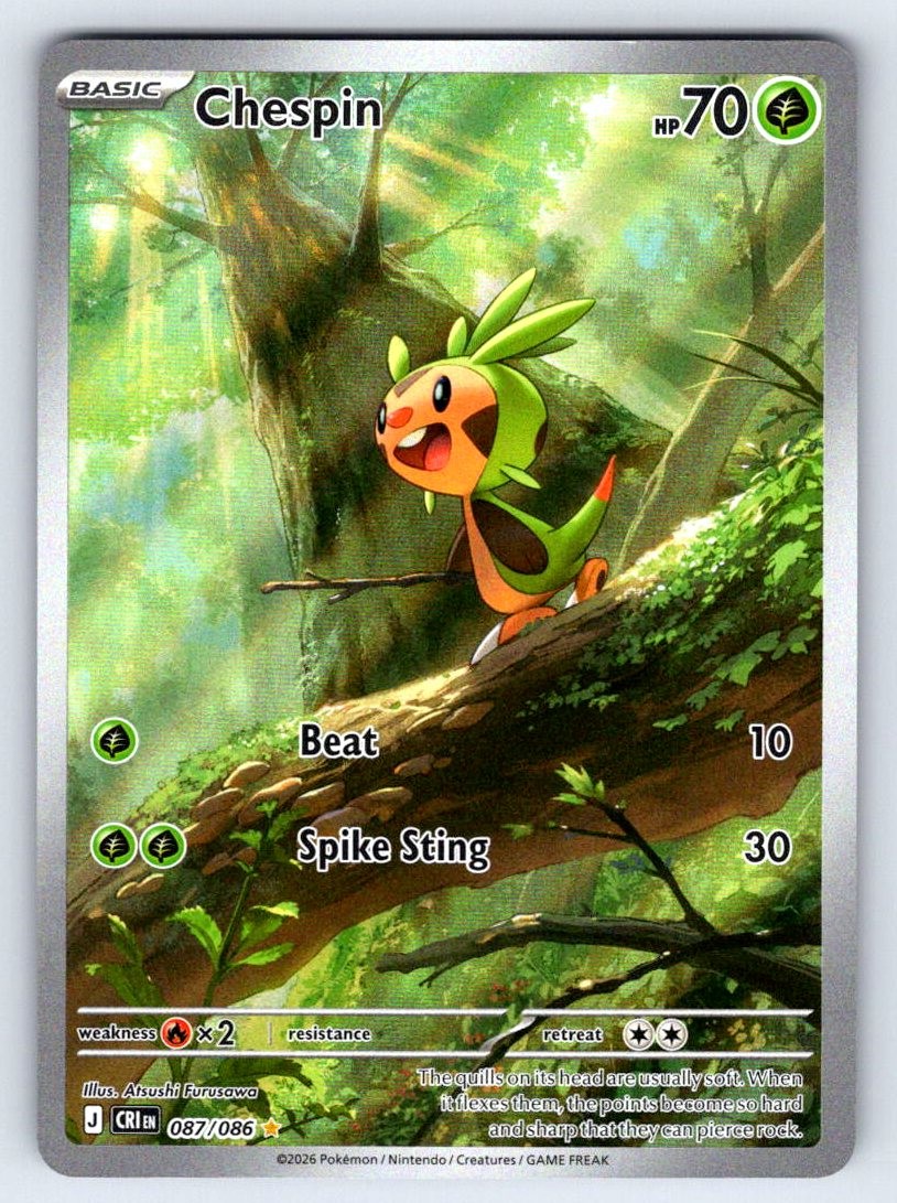 CHESPIN 087/086 CHAOS RISING HOLO