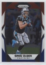 2017 Panini Prizm Red White & Blue Prizm Greg Olsen #73 0b3