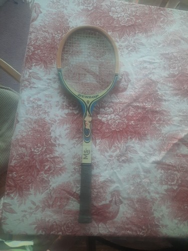 Raquette De Tennis Dunlop Royal Crown En Bois - Vintage - Occasion En état De Fonctionnement