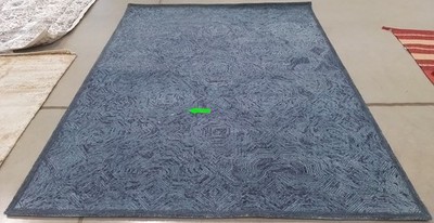 DARK BLUE 8'-0'' x 10'-0'' Back Stain Rug, Reduced Price 1172779991 IKT506N-8