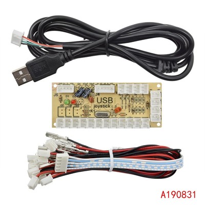   Delay LED Arcade MAME Encoder USB To PC 5Pin   PCB Module + Cables *mq